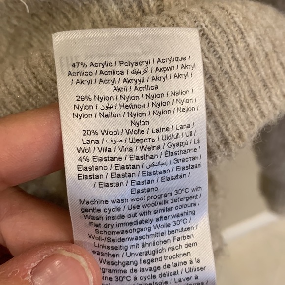 b.young Women Wool Blend V Neck  By Martine Cardigan Denmark Tan Small Capsule - Picture 13 of 13